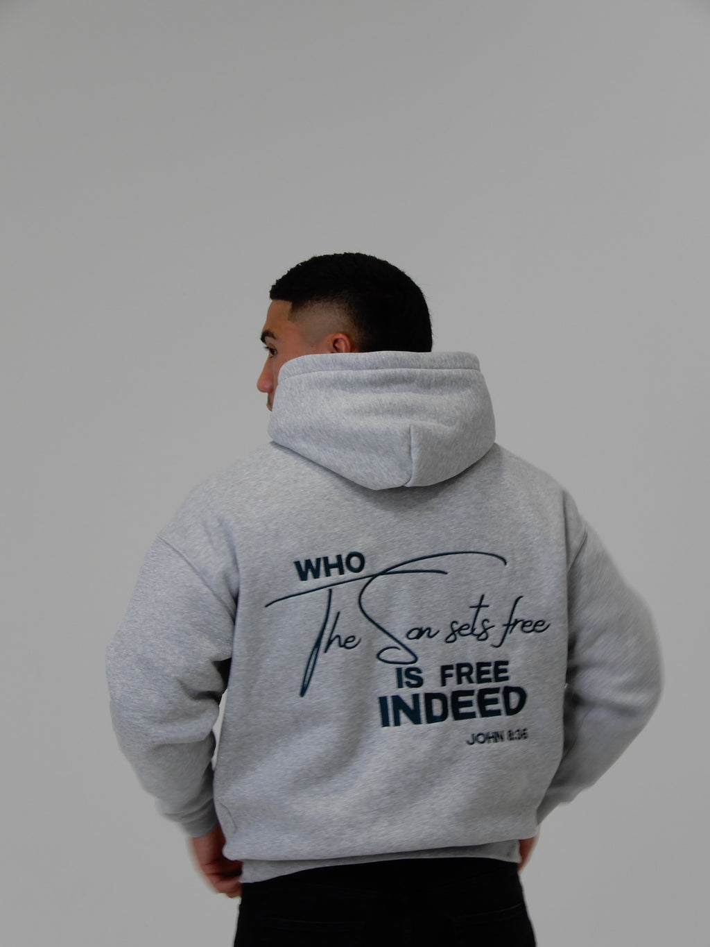 Grey & Emerald Heavyweight Hoodie
